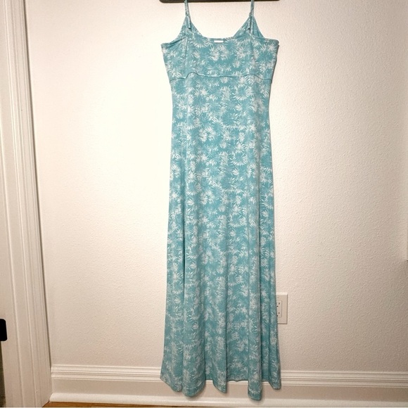 Michael Kors Floral V-Neck Spaghetti Straps Maxi Knit Dress blue size L NWT - Picture 11 of 12